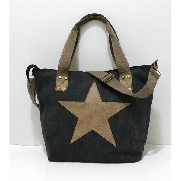 Star Studded Canvas Travel Handbag-Bohemian Brunch