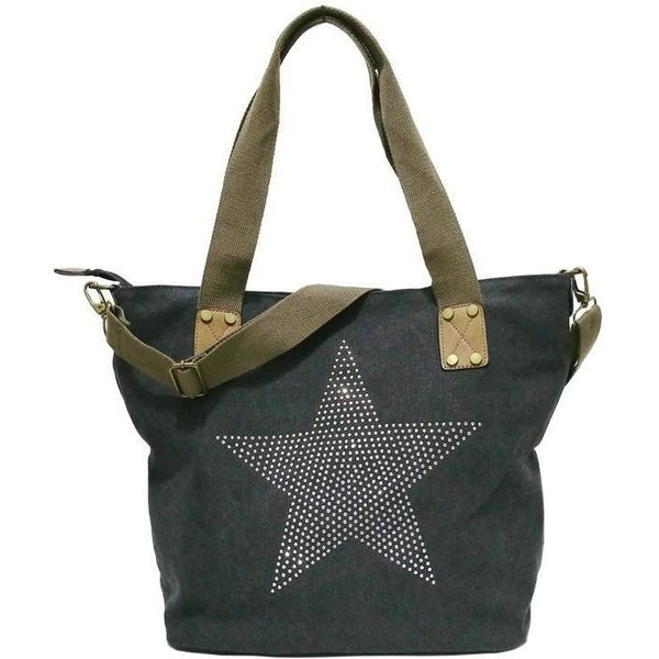 Star Studded Canvas Travel Handbag-Bohemian Brunch