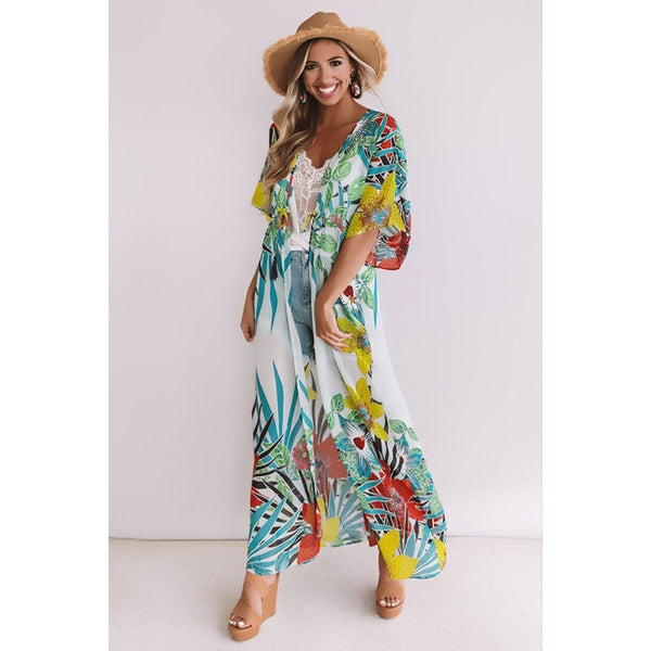 Summer Beach Wear Long Boho Cotton Kinomo-Bohemian Brunch