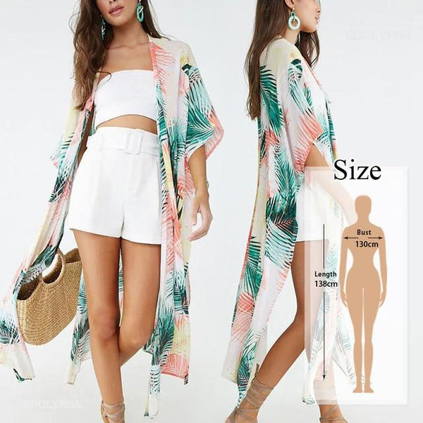 Summer Beach Wear Long Boho Cotton Kinomo-Bohemian Brunch