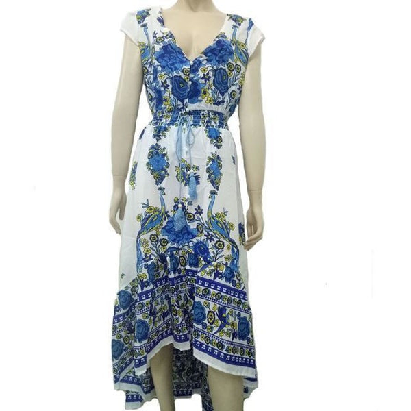 Summer Boho La La Print Dress-Bohemian Brunch