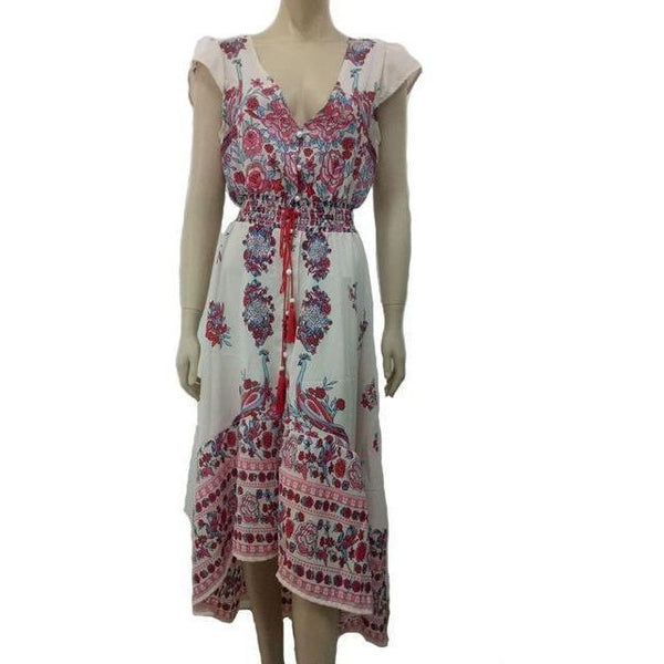 Summer Boho La La Print Dress-Bohemian Brunch