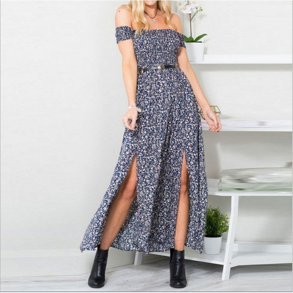 Terry Boho Floral Maxi Dress-Bohemian Brunch