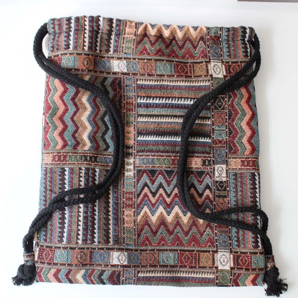 Tribal Boho Chic Drawstring Backpack-Bohemian Brunch