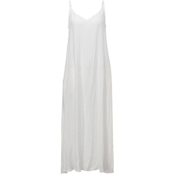 White Sundress Beach Boho Strapless Maxi-Bohemian Brunch