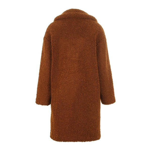 Winter boho streetwear jacket women Faux Fur Casual Overcoat-Bohemian Brunch