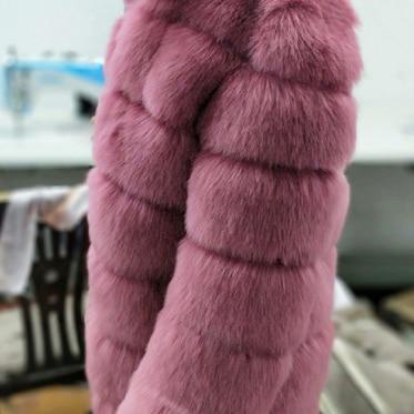 Winter Coat Women Faux Fox Fur Coat Plus Size Women-Bohemian Brunch