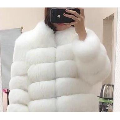 Winter Coat Women Faux Fox Fur Coat Plus Size Women-Bohemian Brunch