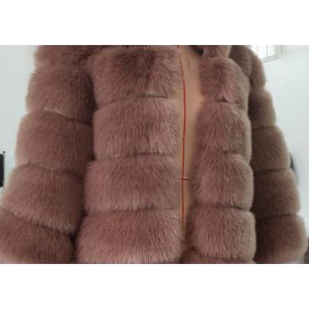 Winter Coat Women Faux Fox Fur Coat Plus Size Women-Bohemian Brunch