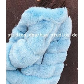 Winter Coat Women Faux Fox Fur Coat Plus Size Women-Bohemian Brunch