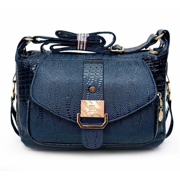 Women Hobo Messenger Bag PU Leather Black Roberta-Bohemian Brunch